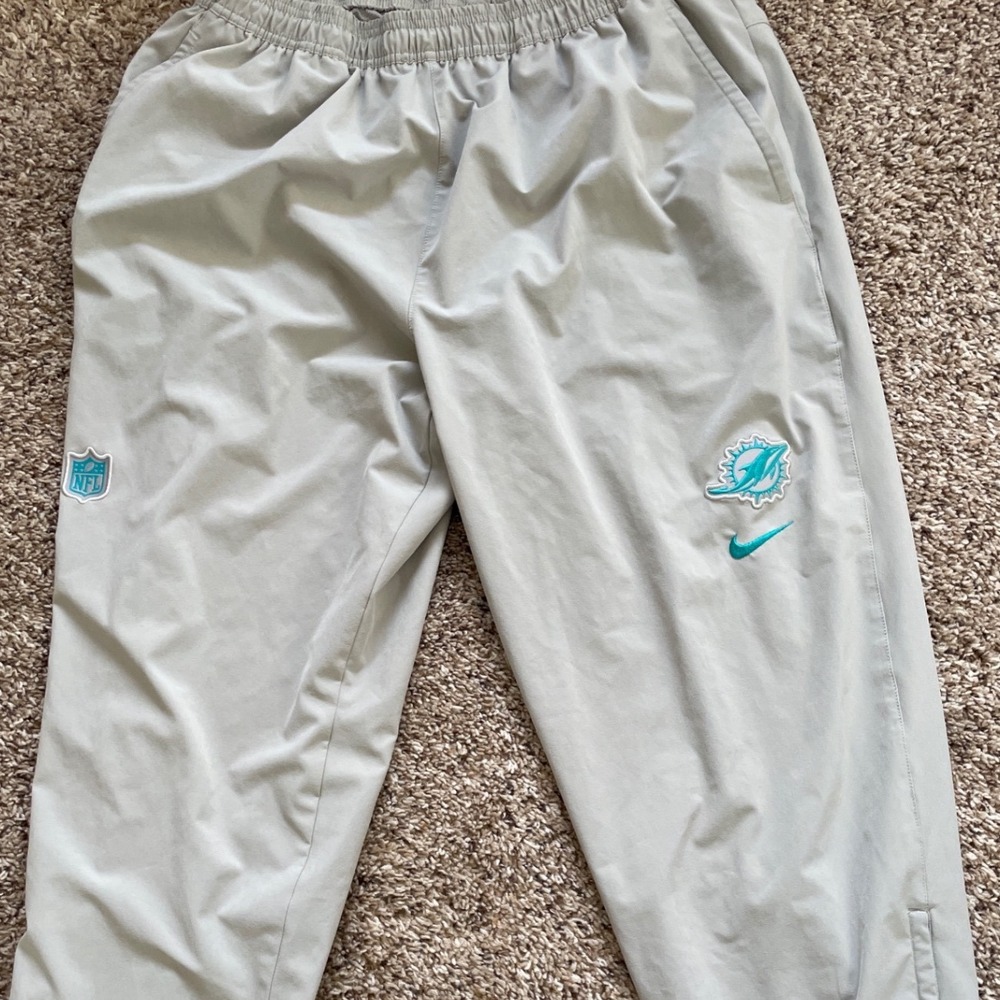Nike Miami Dolphins NFL Grey Training Track Pants Mens XL DZ6141-053 Sport Pants - Picture 3 of 11